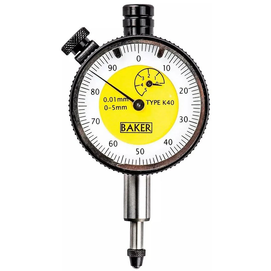 Baker K35 Plunger Type Dial Gauge, Reading 0.01mm, Range 0-10mm