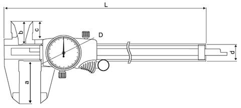 Yamayo Dial Calipers with Golden Dial