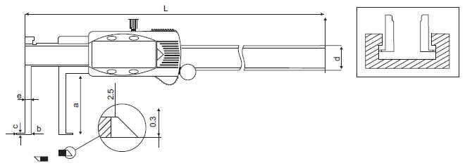Yamayo Digimatic Inside Knife Edge Point Type Calipers
