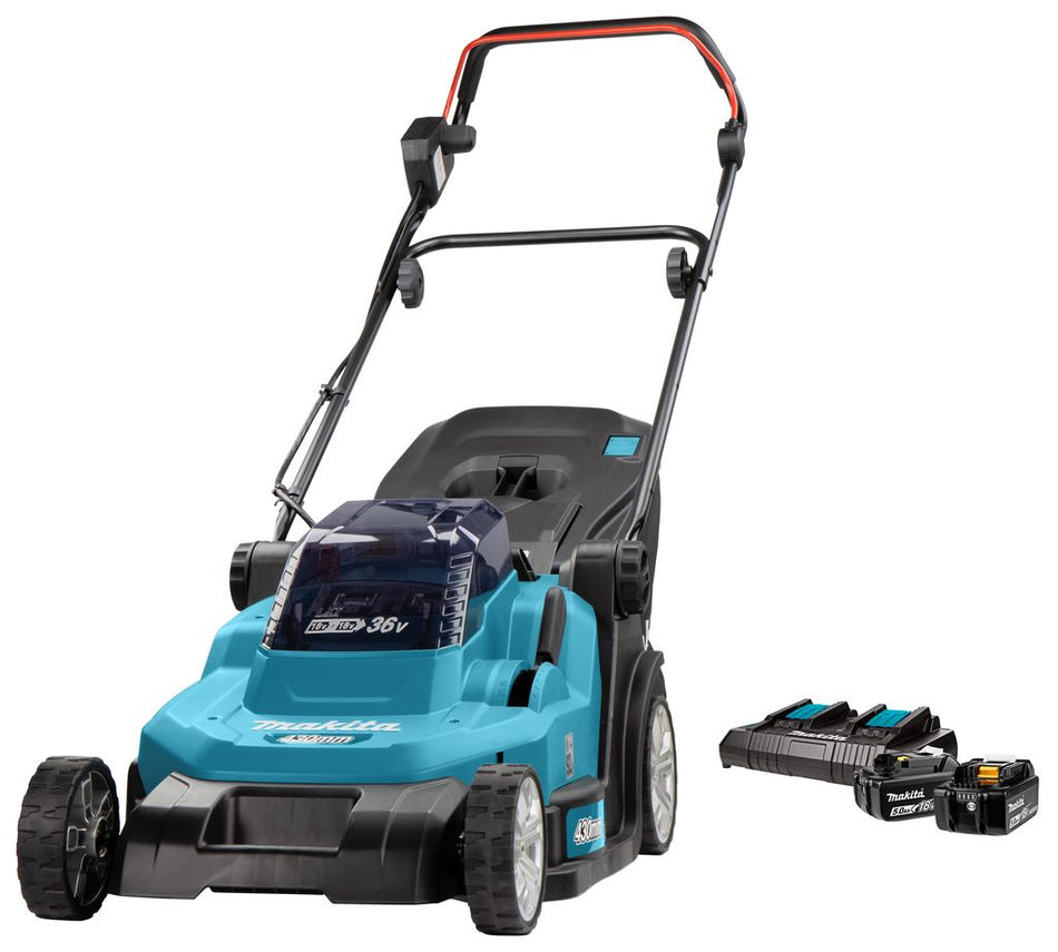 MAKITA 18V X2 Cordless Lawn Mower, DLM432CT2