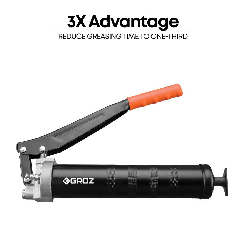 GROZ Lever Grease Gun Double Piston, G2R/B