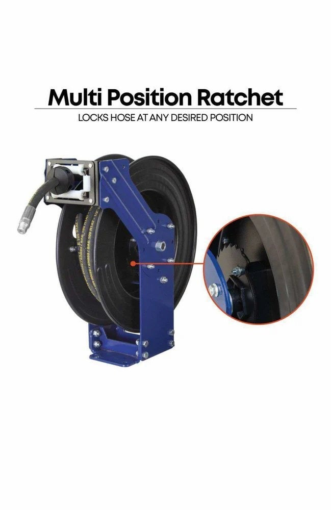 Groz 10 mtr Medium Pressure Oil Hose Reel HR/OL/10M/1-2/B