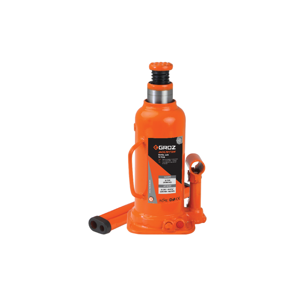 GROZ Bottle Jack JACK/BT/12W, Capacity 12 Ton (10886 kg)