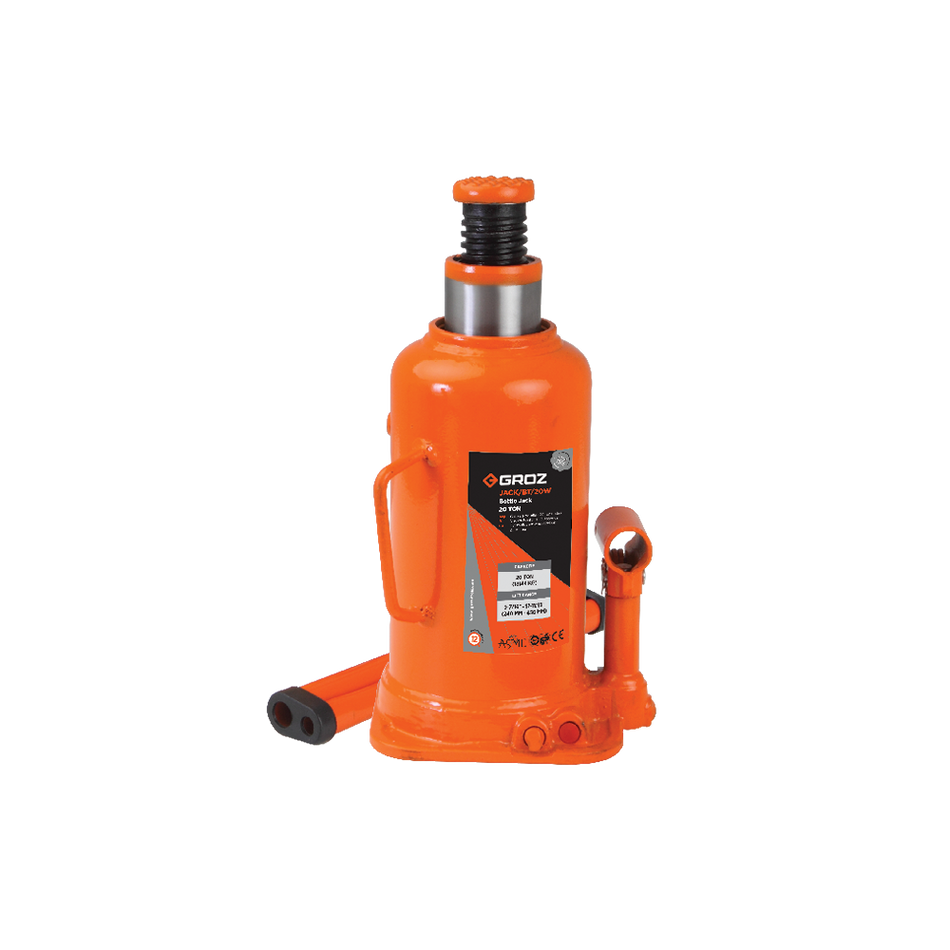 GROZ Bottle Jack JACK/BT/20W, Capacity 20 Ton (18144 kg)