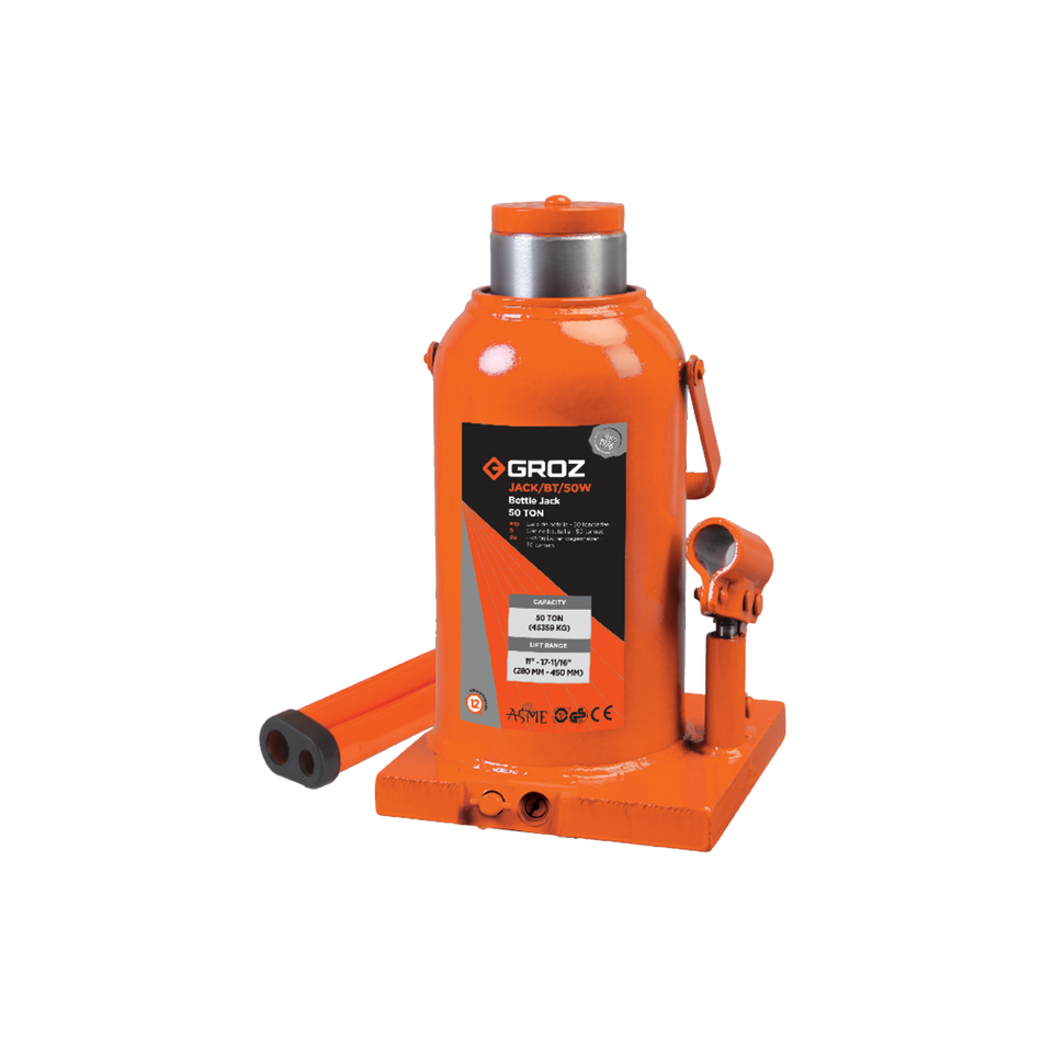 GROZ Bottle Jack JACK/BT/50W, Capacity 50 Ton (45359 kg)