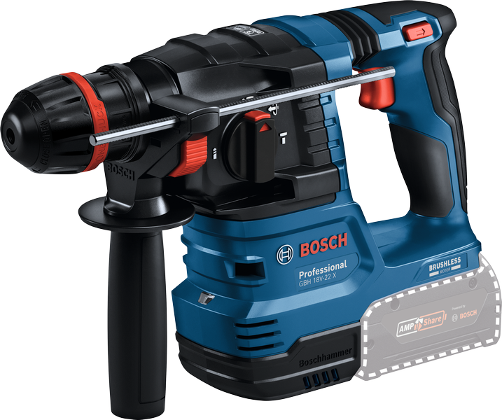 BOSCH -PRO GBH 18V-22 X
Cordless Rotary Hammer with ONECHUCK-06119241J0