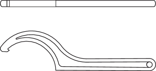 Gedore Hook wrench, DIN 1810 Form A, 95-100 mm 40 95-100, 6335180