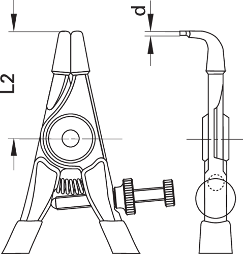 Gedore Assembly pliers for external circlips angled 4-9 mm 8000 A 11G