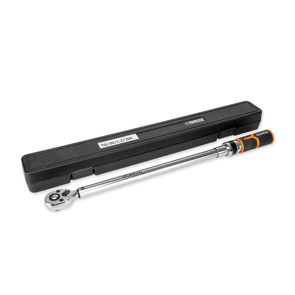 GROZ  3/8" Torque Wrench With Cushion Grip, TQ/20/3-8/140, Range 20.3-142.4 Nm