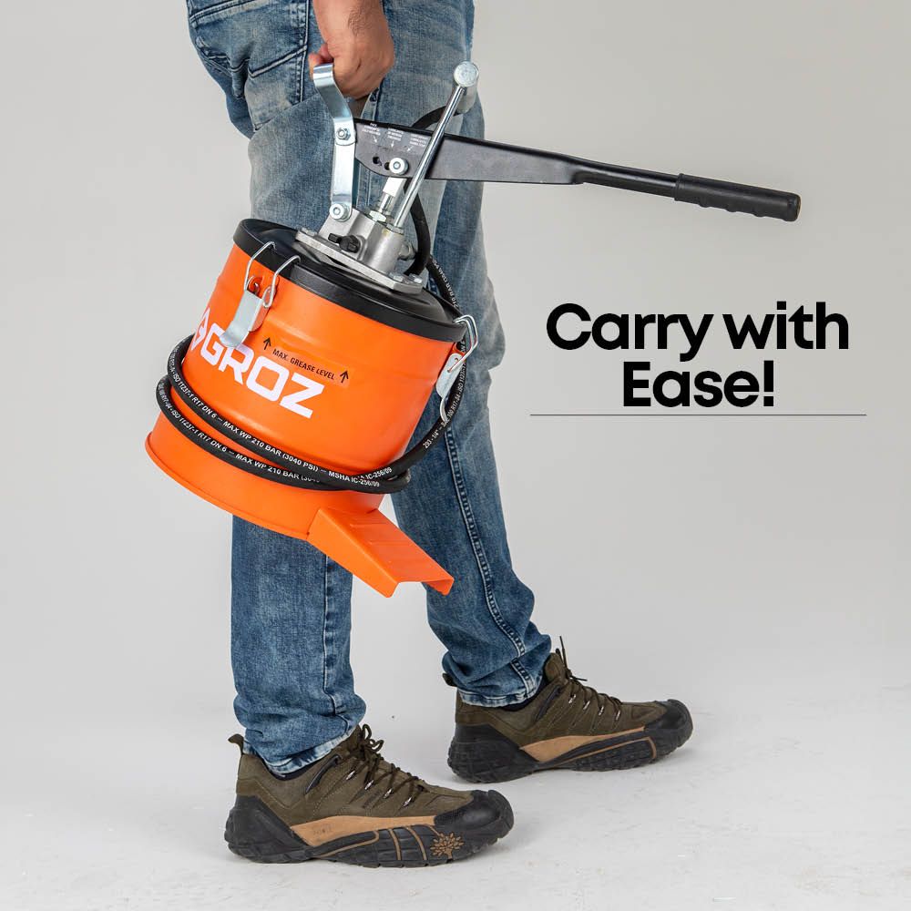 greg ross タンクトップ GROZ 3Kg Capacity Bucket Grease Pump without Wheels, VGP/3A/RF