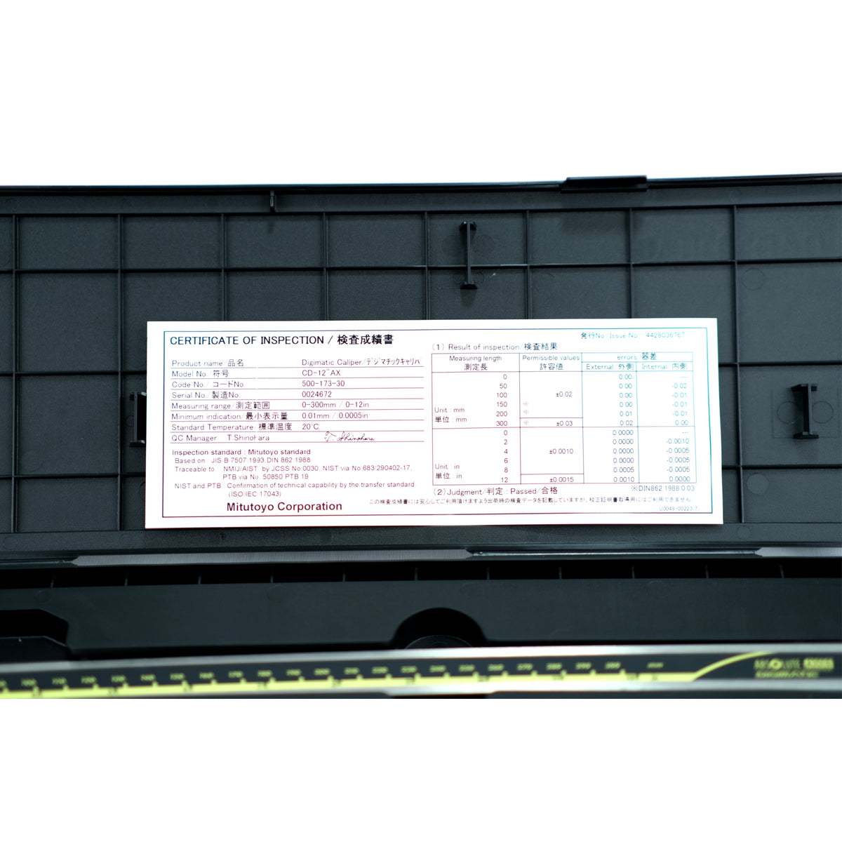 Mitutoyo Digital Vernier Caliper, 500-173