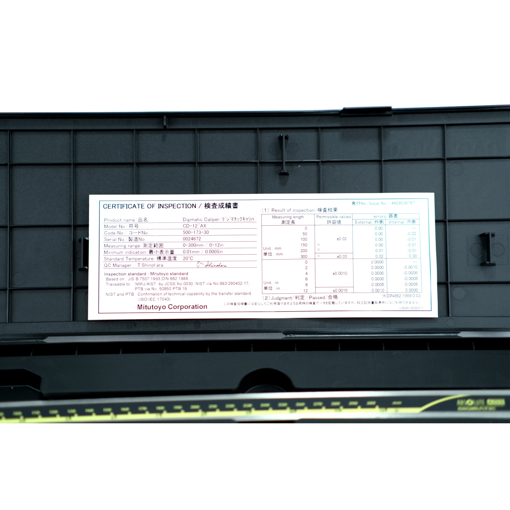 Mitutoyo Digital Vernier Caliper, 500-173
